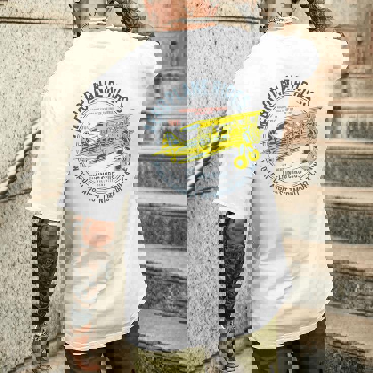 Aeroplane Rides カスタム フライングサーカス 複葉機 メンズTシャツ バックプリント 彼への贈り物