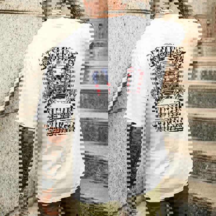 American Big Rig Trucker Heavy Haulage バックプリント メンズTシャツ バックプリント 彼への贈り物