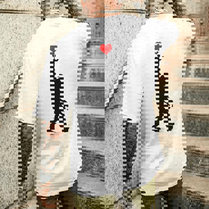 Asl Bigfoot I Love Youign Language Bigfoot I Love You Asl メンズTシャツ バックプリント 彼への贈り物