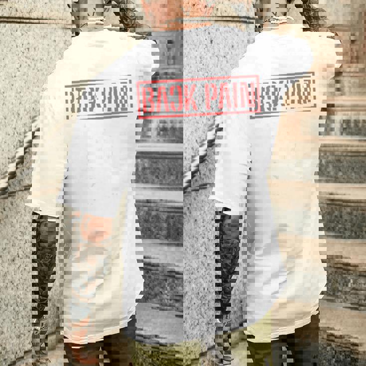 Back Pain In This Area On The Back メンズTシャツ バックプリント 彼への贈り物