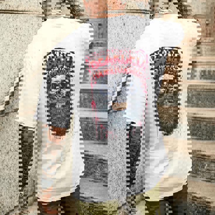 メンズ Bearded For Her Pleasure Beard Lover メンズ メンズTシャツ バックプリント 彼への贈り物