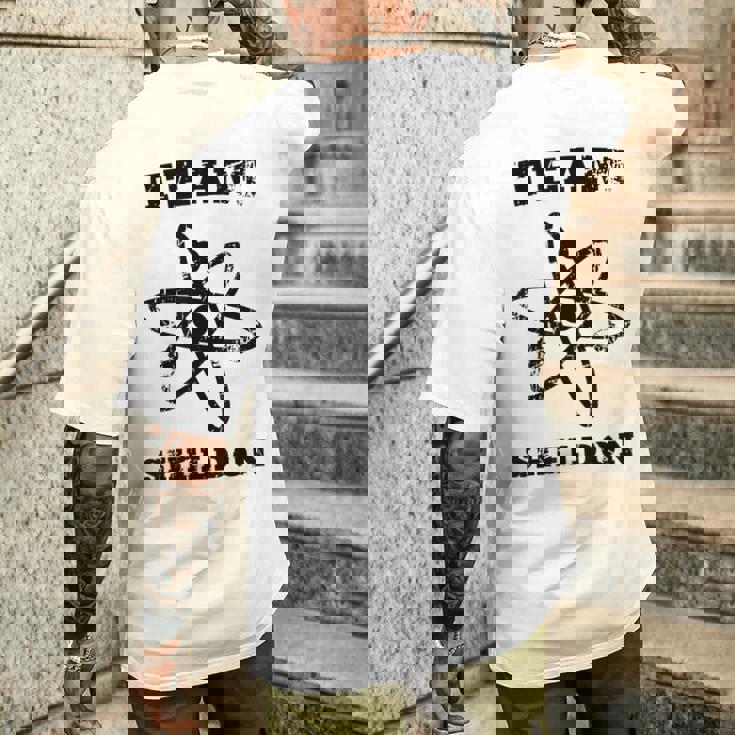 Big Bang Theory ロゴ チーム シェルドン アトム ライト メンズTシャツ バックプリント 彼への贈り物