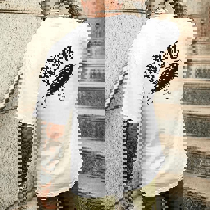 Bite Me 面白いフィッシャーマンフィッシングルアー メンズTシャツ バックプリント 彼への贈り物