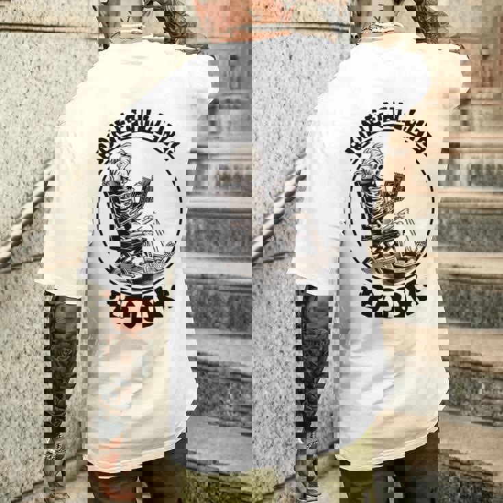 Bone-Chilling 本 スケルトン 読書 ブックワームブックラバーズ 長袖tシャツ メンズTシャツ バックプリント 彼への贈り物