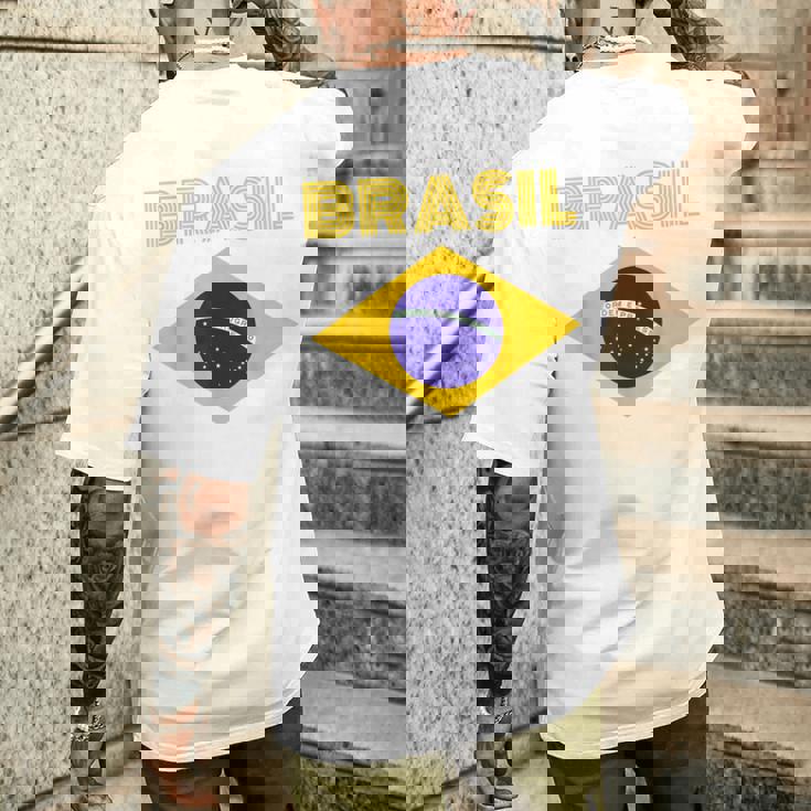 Brasilブラジルブラジル国旗 メンズTシャツ バックプリント 彼への贈り物