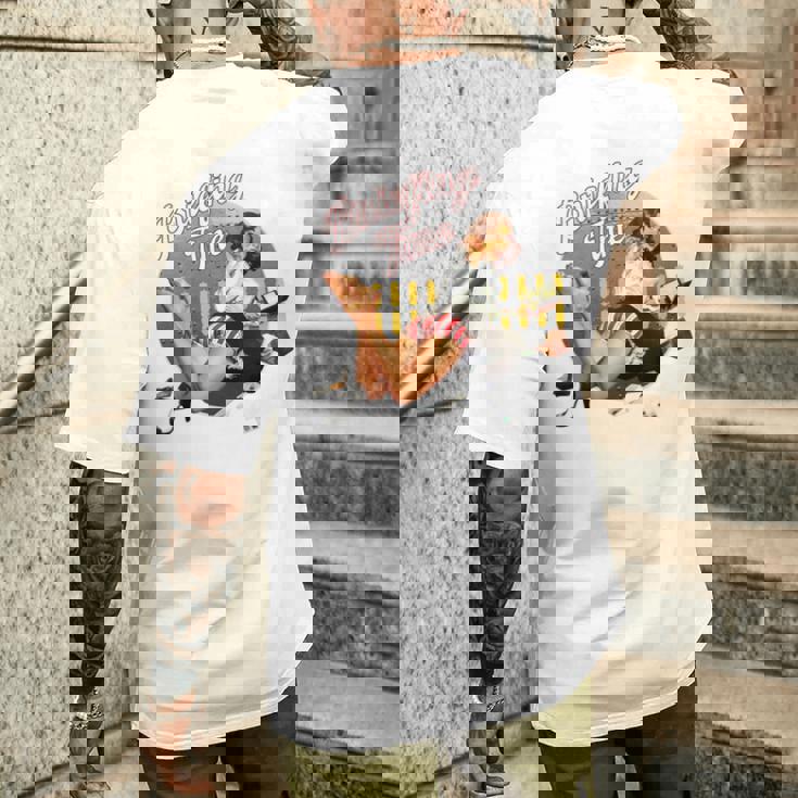 Briefing Time クラシックなボンバーノーズアートスタイル 長袖tシャツ メンズTシャツ バックプリント 彼への贈り物