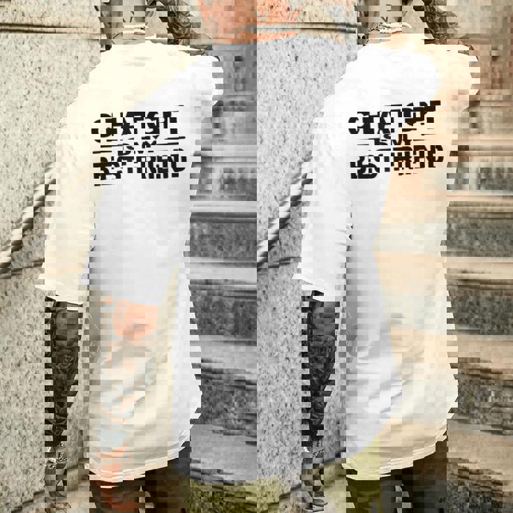 Chatgptは私の親友です メンズTシャツ バックプリント 彼への贈り物