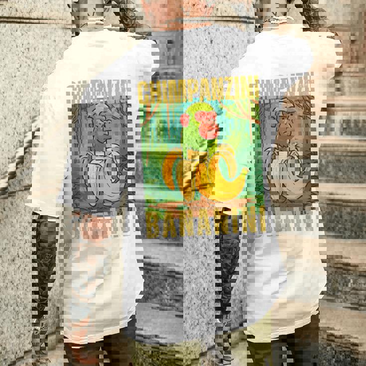 Chimpanzini Bananini Italian Brainrot メンズTシャツ バックプリント 彼への贈り物