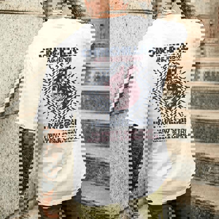 Chinchillas Are Awesome 面白いチンチラママパパ メンズTシャツ バックプリント 彼への贈り物