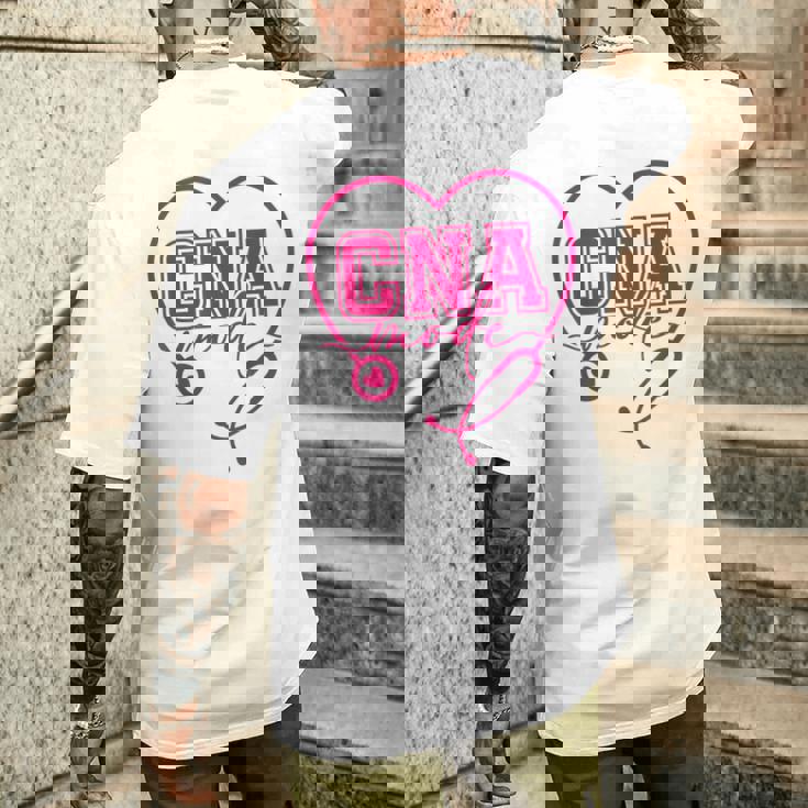 Cna認定看護助手患者ヘルスケア ピンク メンズTシャツ バックプリント 彼への贈り物