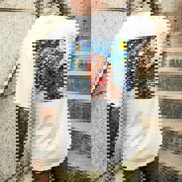 Cockerpanieltarry Night Christmasan Gogh Doganta Hat 長袖tシャツ メンズTシャツ バックプリント 彼への贈り物