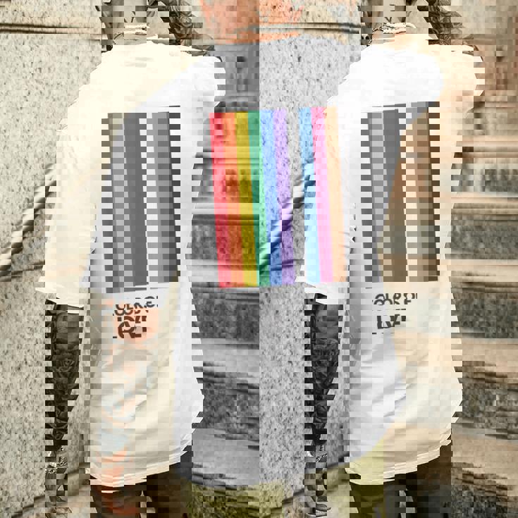 Colors Of Love Lgbt Flag Pride Month トランスジェンダー レインボーtシャツ メンズTシャツ バックプリント 彼への贈り物