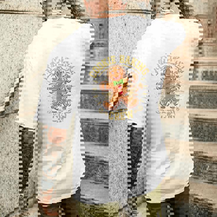 Cookie Baking Crew ジンジャーブレッドマン おもしろクリスマスベーキング 長袖tシャツ メンズTシャツ バックプリント 彼への贈り物