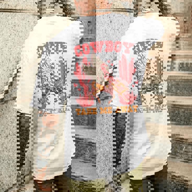 Cowboy Take Me Away ウエスタンバレンタインデー 長袖tシャツ メンズTシャツ バックプリント 彼への贈り物