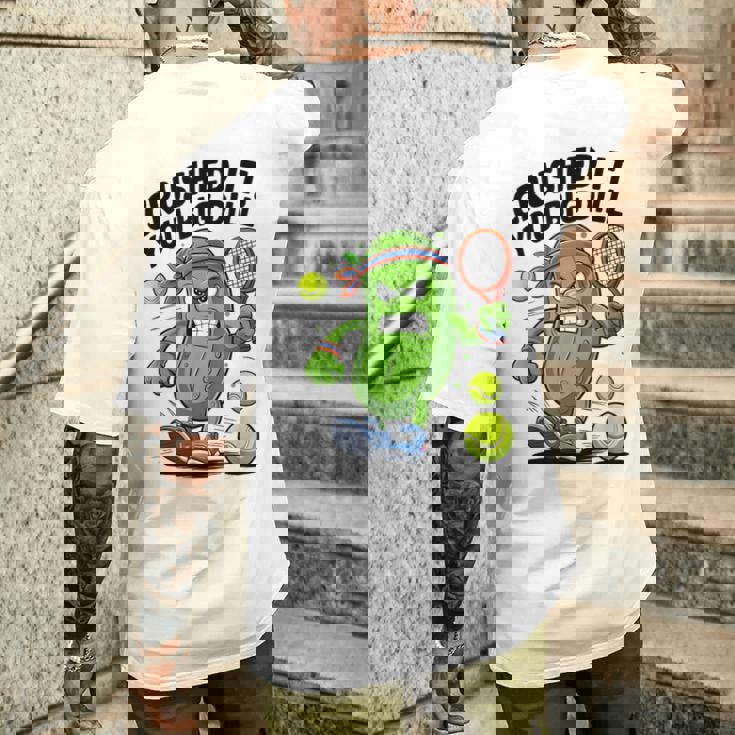 Crushed It You Big Dill Pickle Tennis メンズTシャツ バックプリント 彼への贈り物