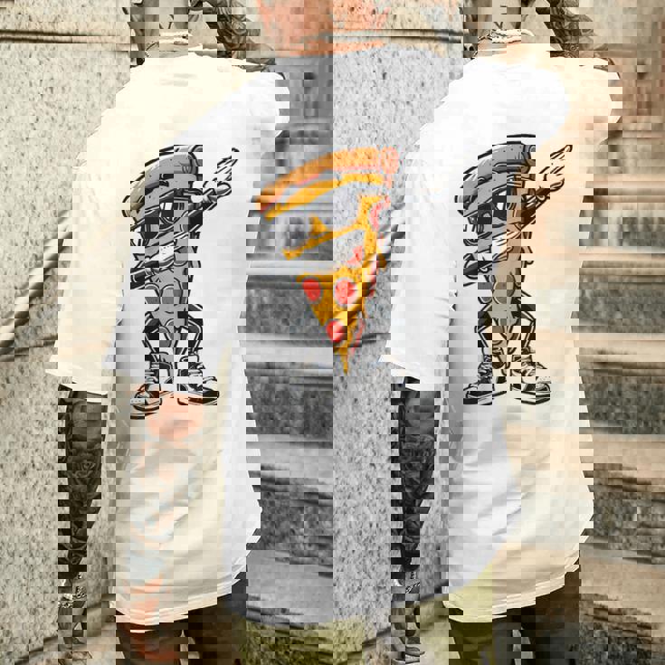 Dabbing Pizza スライス ダンス ピザ 幼児 男の子 ダンス 食通 メンズTシャツ バックプリント 彼への贈り物