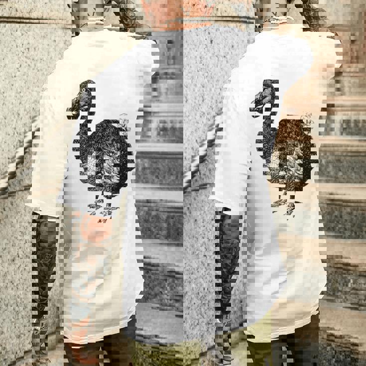 Dodo Bird 鳥類学 鳥 メンズTシャツ バックプリント 彼への贈り物