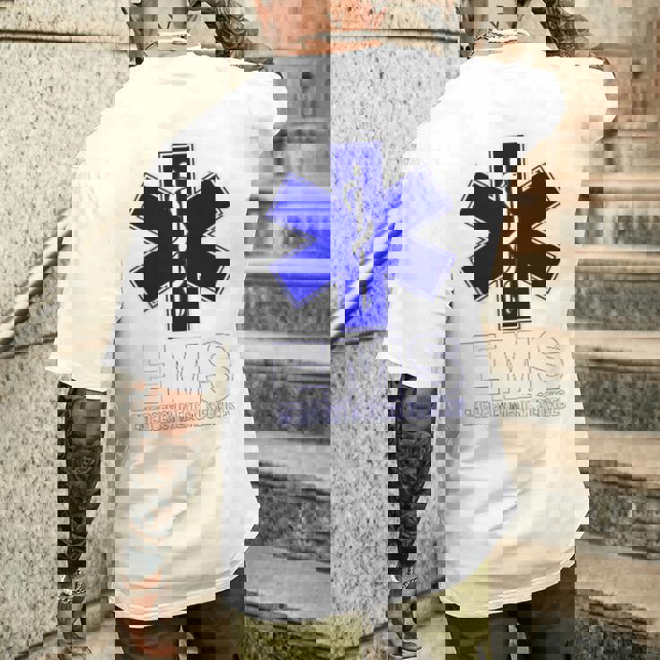 Emstar Of Life 救急医療サービス Emt Paramedic メンズTシャツ バックプリント 彼への贈り物