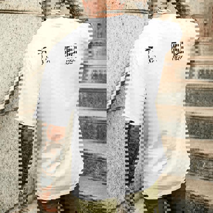 Fiji RugbyFor Rugby Ball Players メンズTシャツ バックプリント 彼への贈り物