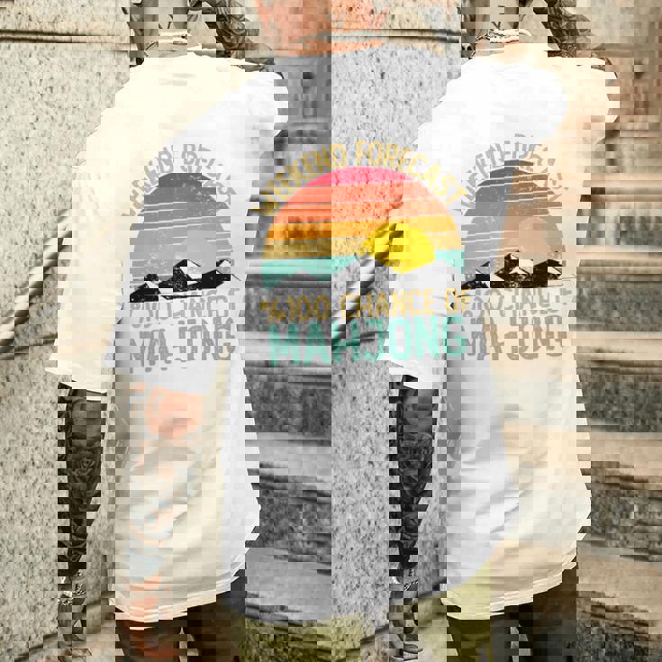 Weekend Forecast 麻雀シャツ 面白い レトロ 麻雀 長袖tシャツ メンズTシャツ バックプリント 彼への贈り物