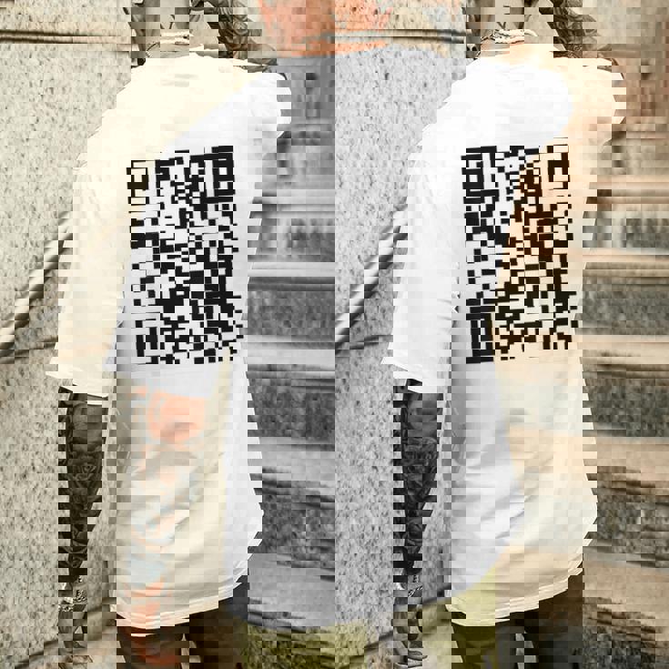 Fu Qr スキャンコード 皮肉ユーモア Fuバックプリント メンズTシャツ バックプリント 彼への贈り物