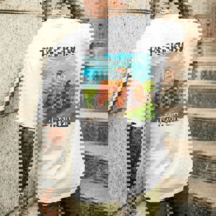 Farming Farmers This Is How I Roll トラクター メンズTシャツ バックプリント 彼への贈り物