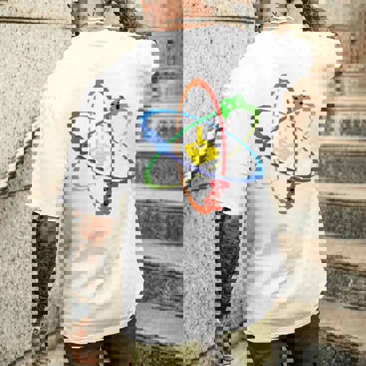 Gamer Atom コンソールプレーヤー ゲームコンピュータープログラマー 長袖tシャツ メンズTシャツ バックプリント 彼への贈り物