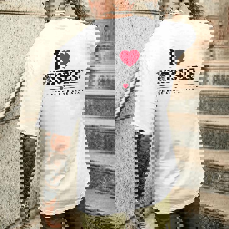 I Love Myself I Heart Myself メンズTシャツ バックプリント 彼への贈り物