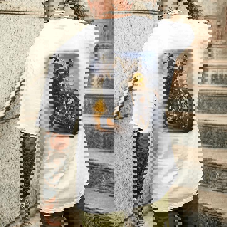 Gorilla ライディングチョッパー オートバイ メンズTシャツ バックプリント 彼への贈り物