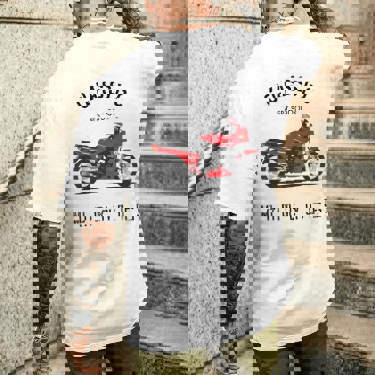 Gpz 900 R オートバイバイカー メンズTシャツ バックプリント 彼への贈り物