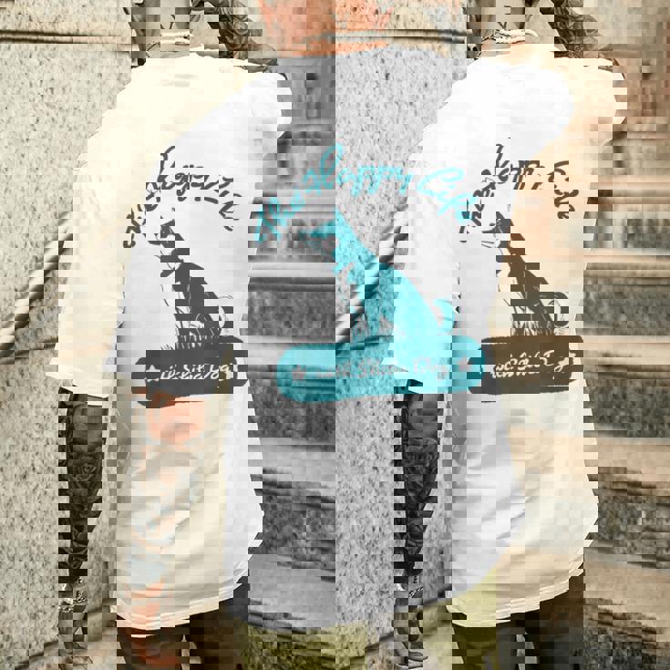 The Happy Life Withhiba Dog かわいい柴犬 黒柴 赤柴 メンズTシャツ バックプリント 彼への贈り物