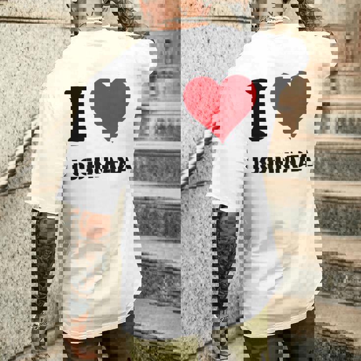 I Heart 内田ジャパンラブ 日本土産 メンズTシャツ バックプリント 彼への贈り物