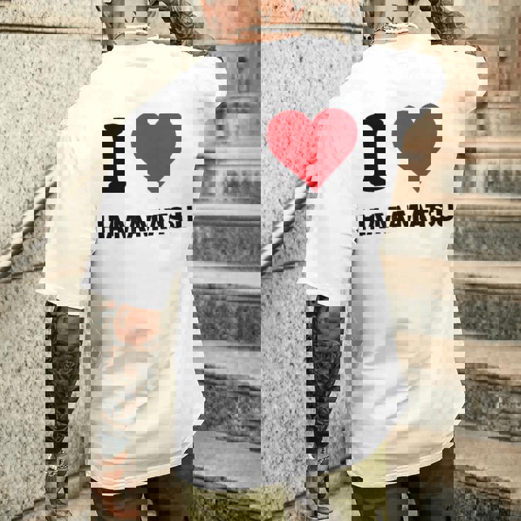 I Heart 浜松 Japan Love 日本土産 メンズTシャツ バックプリント 彼への贈り物