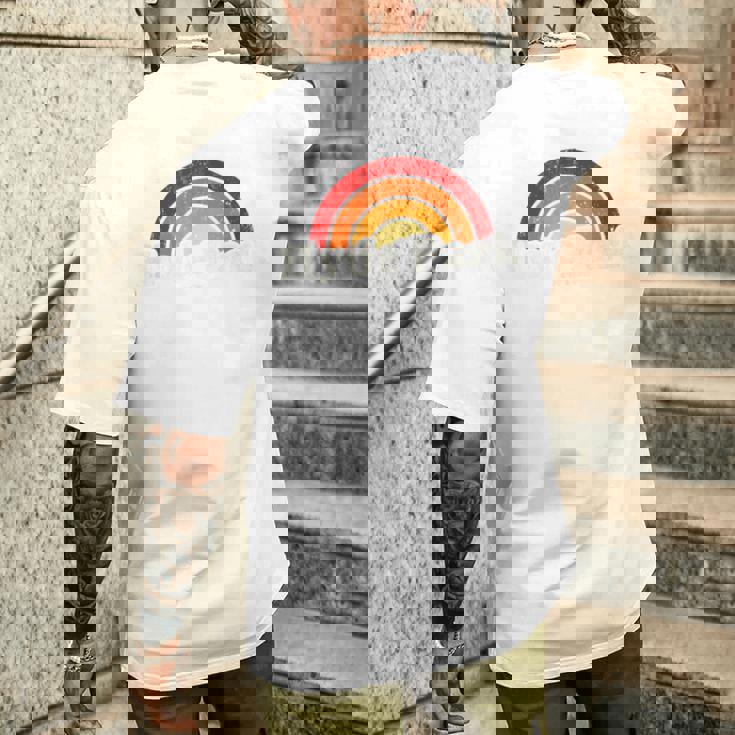 Hyde Park New York Ny ヴィンテージ 70年代 レトロレインボーデザイン メンズTシャツ バックプリント 彼への贈り物