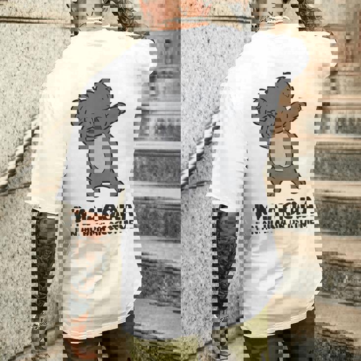 I'm A Koala In A Human コスチューム ファニー コアラ メンズTシャツ バックプリント 彼への贈り物