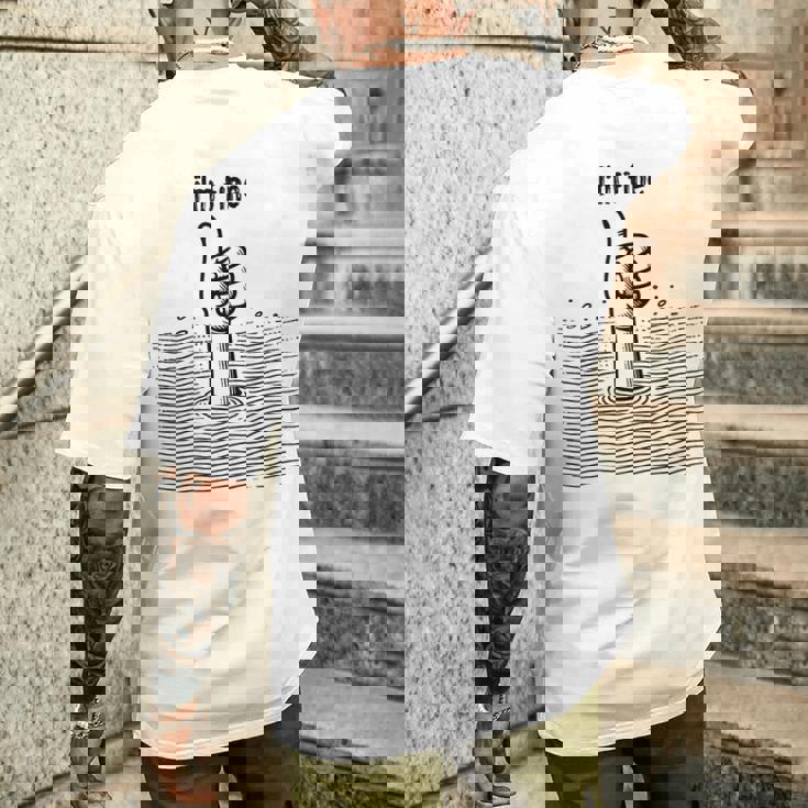 I'm Fine Thumbs Drowning Up メンズ レディース 皮肉なユーモア ジョーク メンズTシャツ バックプリント 彼への贈り物