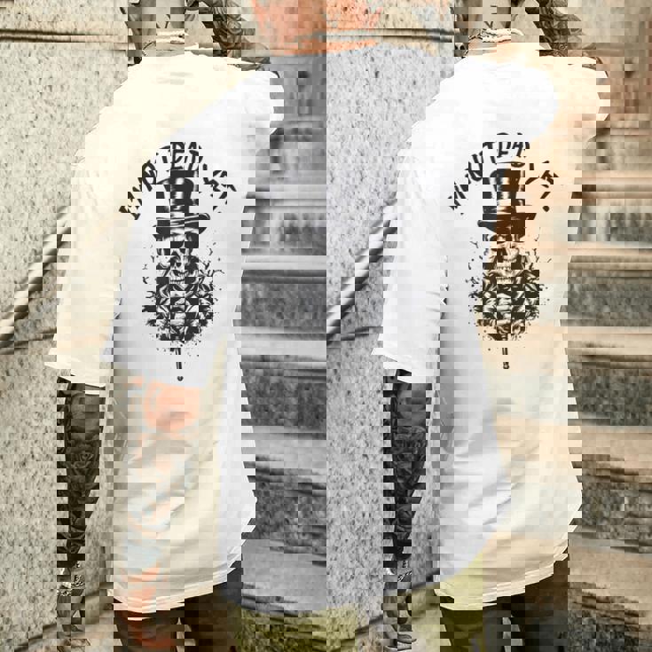 I'm Not Dead Yet Thekeleton Head メンズTシャツ バックプリント 彼への贈り物