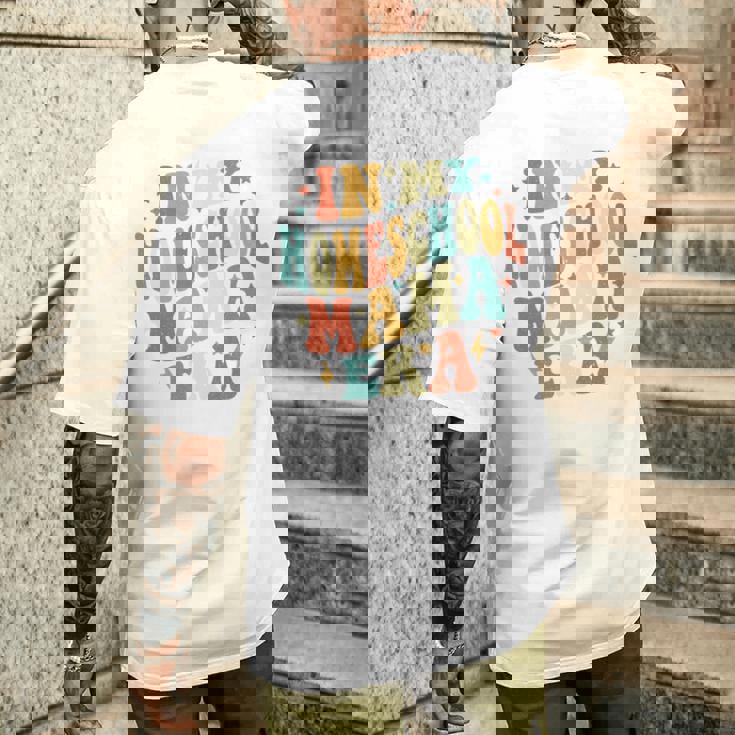 In My Homesschool ママ時代 おかしな新学期 ママ先生 長袖tシャツ メンズTシャツ バックプリント 彼への贈り物