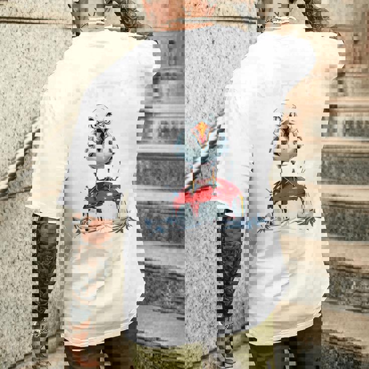 Is Wattaying I Northea Light Buoyeagull Fun メンズTシャツ バックプリント 彼への贈り物