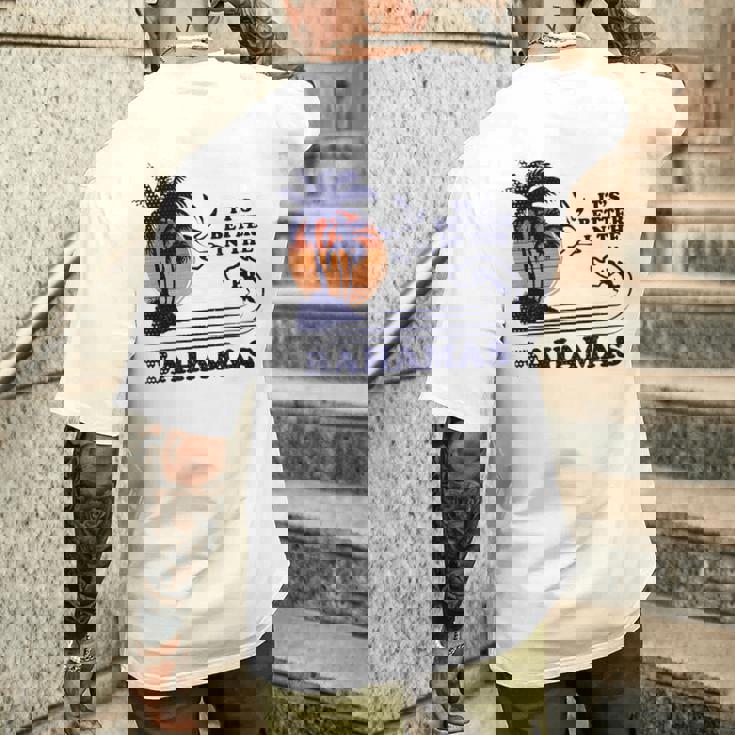 It's Better In The Bahamas メンズTシャツ バックプリント 彼への贈り物