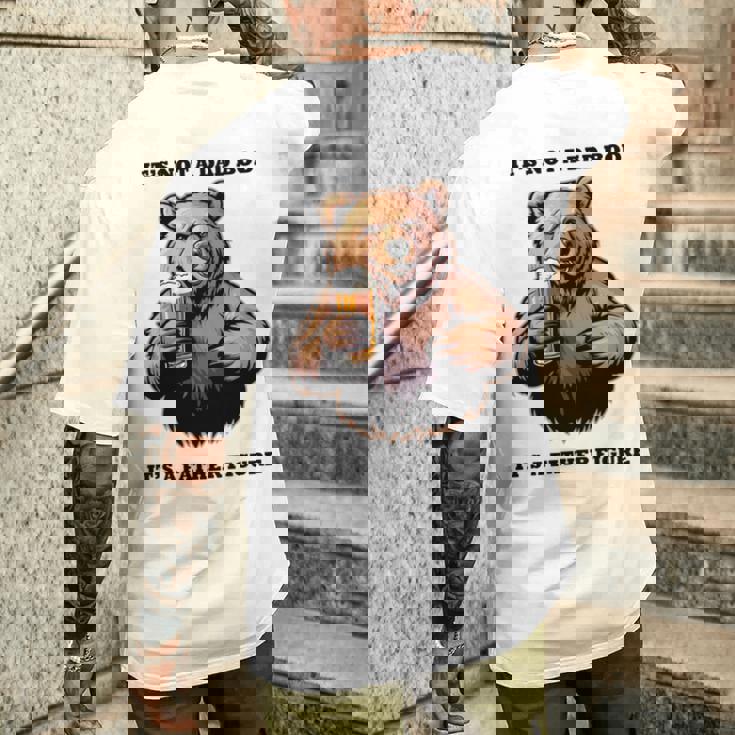 It's Not A Dad Bod、ビールで最高の人生を生きる父熊 長袖tシャツ メンズTシャツ バックプリント 彼への贈り物