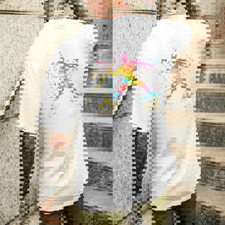 Javelin Throwe Colorsplash キッズ やり投げ メンズTシャツ バックプリント 彼への贈り物