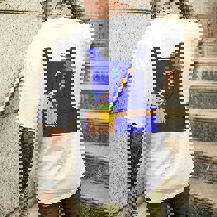 Last Minute Cleaner ハロウィンワーカーズグループコスチューム メンズTシャツ バックプリント 彼への贈り物