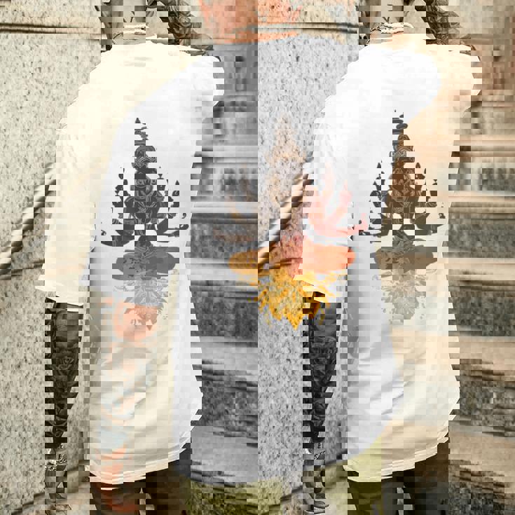 Lele ヒンドゥー教の神 ヴィシュヌ・ガネーシャ・シヴァモチーフ メンズTシャツ バックプリント 彼への贈り物