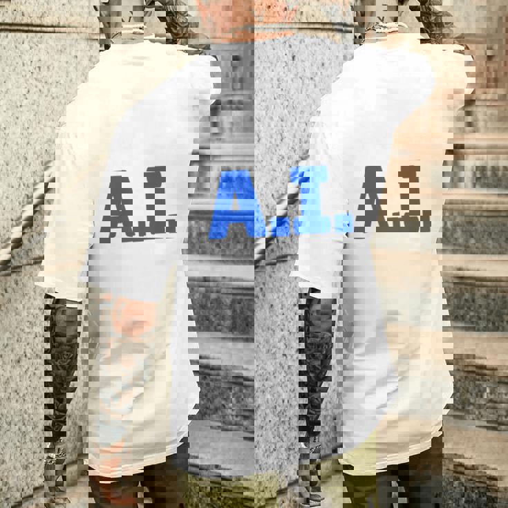 I Love AI 人工知能 長袖tシャツ メンズTシャツ バックプリント 彼への贈り物