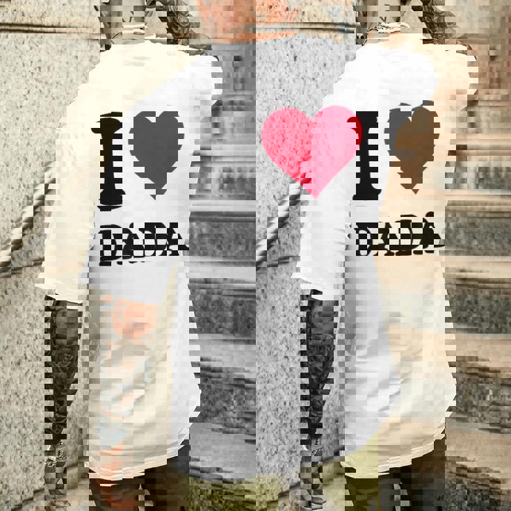 I Love Dada メンズTシャツ バックプリント 彼への贈り物