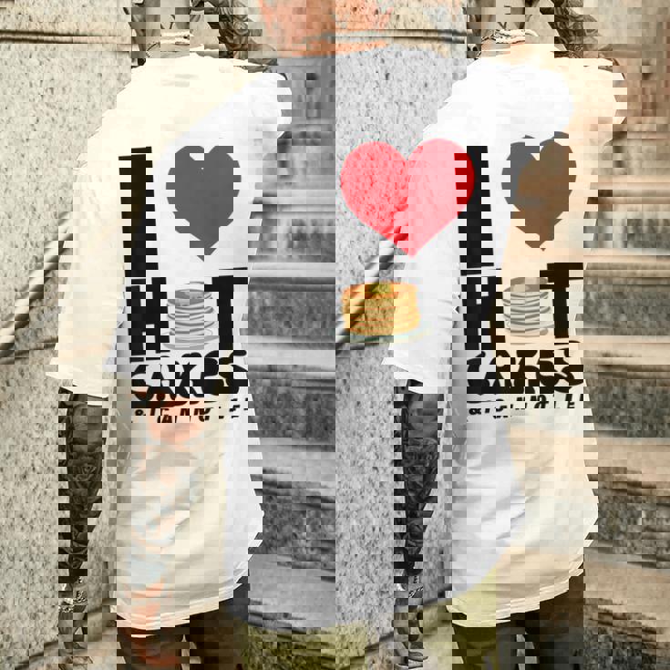 I Love Heart ホットケーキ パンケーキ Flapjacks Can Not Lie Foodie メンズTシャツ バックプリント 彼への贈り物