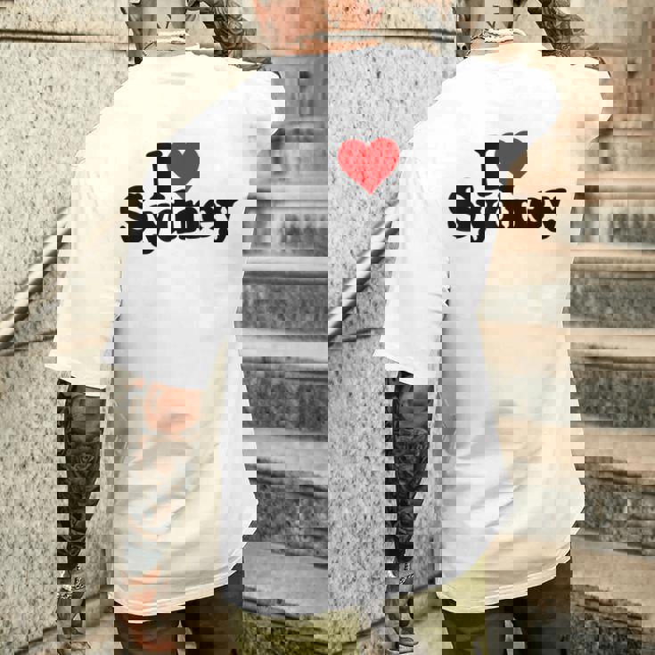 I Love Heartydneyyd Namee Australia メンズTシャツ バックプリント 彼への贈り物