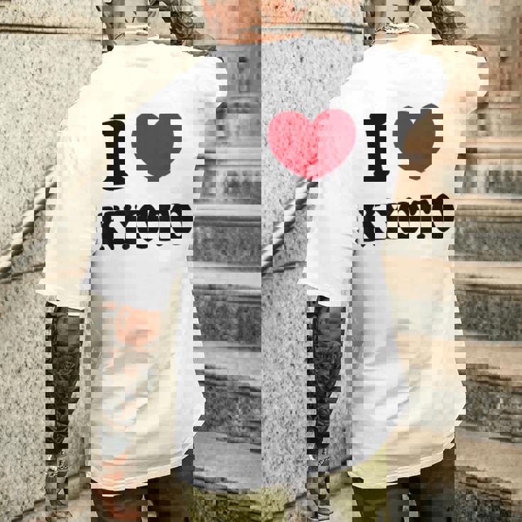 I Love Kyoto 京都が大好きです メンズTシャツ バックプリント 彼への贈り物