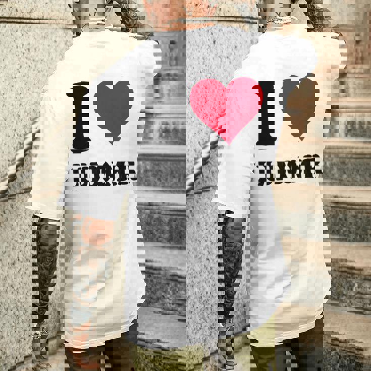 I Love Ludomir メンズTシャツ バックプリント 彼への贈り物